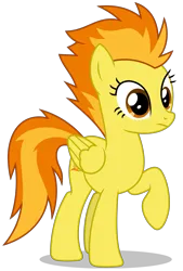 Size: 4131x6101 | Tagged: safe, artist:creedyboy124, derpibooru import, spitfire, pony, g4, base used, canon, female, image, mare, missing accessory, png, simple background, solo, solo female, standing, stare