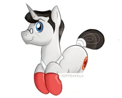 Size: 1000x800 | Tagged: safe, artist:zeffdakilla, derpibooru import, pony, unicorn, clothes, glasses, gloves, horn, image, looking at you, medic (tf2), png, simple background, smiling, solo, tail, tail bun, team fortress 2, white background