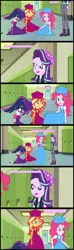 Size: 1920x6480 | Tagged: semi-grimdark, artist:cartoonmasterv3, derpibooru import, pinkie pie, starlight glimmer, sunset shimmer, twilight sparkle, human, equestria girls, g4, blood, british, clothes, comic, crying, dress, gun, image, long dress, long skirt, png, skirt, weapon