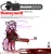 Size: 1220x1306 | Tagged: grimdark, artist:gorepuptech, derpibooru import, pinkie pie, earth pony, pony, semi-anthro, blood, blood puddle, chainsaw, female, holding, image, jpeg, mare, pinkamena diane pie, smiling, solo