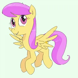 Size: 557x560 | Tagged: safe, artist:anonymous, sunny rays, pegasus, pony, /mlp/, 4chan, female, flying, image, mare, png, simple background, smiling, solo