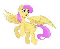 Size: 1253x1009 | Tagged: safe, artist:anonymous, sunny rays, pegasus, pony, /mlp/, 4chan, female, flying, image, mare, open mouth, png, simple background, smiling, solo, white background