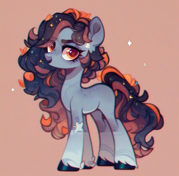 Size: 1440x1417 | Tagged: safe, ai content, derpibooru import, machine learning generated, prompter:victorianik, stable diffusion, earth pony, pony, female, full body, generator:purplesmart.ai, image, jpeg, solo, sparkles, standing