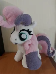 Size: 3000x4000 | Tagged: safe, artist:jbond, derpibooru import, sweetie belle, pony, unicorn, g4, female, filly, foal, handmade, horn, image, irl, jpeg, photo, plushie, solo