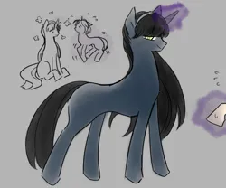 Size: 1701x1417 | Tagged: safe, artist:pain-jam-cookie, derpibooru import, oc, ponified, pony, unicorn, concave belly, distant oceanic getaway, holding a pony, horn, image, jpeg, magic, telekinesis, unicorn oc