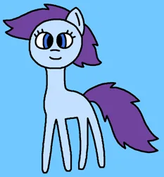 Size: 753x808 | Tagged: safe, artist:the-rainbow-nigga420, derpibooru import, blue belle, earth pony, pony, g1, g4, 1000 hours in ms paint, blue background, bluebellebetes, closed mouth, cute, female, g1 to g4, generation leap, image, mare, ms paint, png, simple background, smiling, solo