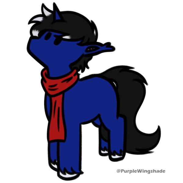 Size: 3000x3000 | Tagged: safe, artist:purplewingshade, derpibooru import, oc, oc:night reader, unofficial characters only, bat pony, hybrid, unicorn, bat pony oc, bat wings, clothes, horn, hybrid oc, image, png, scarf, simple background, solo, tiny, transparent background, unicorn oc, wings