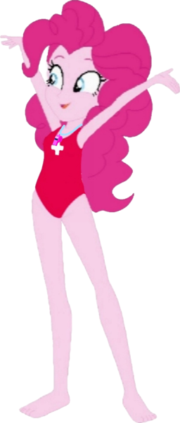 Size: 554x1299 | Tagged: safe, artist:theemperorofhonor, derpibooru import, pinkie pie, human, equestria girls, g4, baywatch, female, image, lifeguard, lifeguard pinkie, png, simple background, transparent background