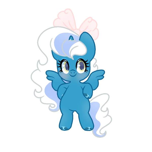 Size: 6890x6890 | Tagged: safe, artist:riofluttershy, derpibooru import, oc, oc:fleurbelle, unofficial characters only, alicorn, pony, alicorn oc, bipedal, blushing, bow, female, hair bow, horn, image, jpeg, mare, pink bow, simple background, solo, tail, two toned hair, two toned mane, two toned tail, white background, wings, yellow eyes