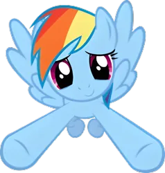 Size: 3504x3680 | Tagged: safe, derpibooru import, edit, edited screencap, screencap, rainbow dash, pegasus, pony, g4, party of one, background removed, cute, dashabetes, ears, ears up, eyebrows, eyelashes, female, flying, hug, hug request, image, looking at you, magenta eyes, not a vector, png, simple background, smiling, smiling at you, solo, solo female, transparent background, wings