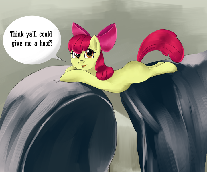 Size: 2352x1953 | Tagged: safe, artist:anonymous, derpibooru import, apple bloom, ponified, earth pony, pony, g4, armchair, asking for help, behaving like a cat, blank flank, bow, chair, colored, comic, cute, drawthread, female, filly, foal, hair bow, image, looking at you, photo, png, ponified animal photo, question, requested art, shading, solo, stretch, talking to viewer