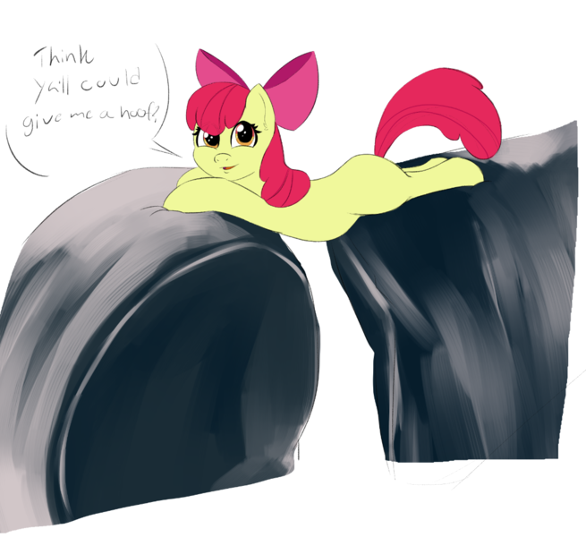 Size: 1055x967 | Tagged: safe, artist:anonymous, derpibooru import, apple bloom, ponified, earth pony, pony, g4, armchair, asking for help, behaving like a cat, blank flank, bow, chair, colored, comic, cute, draft, drawthread, female, filly, foal, hair bow, handwriting, image, looking at you, photo, png, ponified animal photo, question, requested art, simple background, solo, stretch, talking to viewer, white background