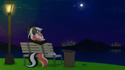 Size: 3840x2160 | Tagged: safe, artist:ljdamz1119, derpibooru import, oc, oc:kenn, oc:lazy sunday, unofficial characters only, earth pony, pony, unicorn, female, horn, image, male, mare, moon, night, png, stallion, stargazing