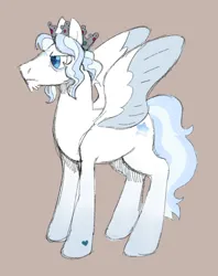 Size: 750x945 | Tagged: safe, artist:beyhr, derpibooru import, part of a set, oc, oc:divine wind, unofficial characters only, pegasus, pony, alternate universe, blue eyes, blue mane, blue pupils, blue tail, blue wingtips, chin fluff, coat markings, colored pupils, colored wings, colored wingtips, crown, curly mane, facial markings, frown, gradient legs, gray background, hatching (technique), heart, heart mark, image, jewelry, jpeg, king, leg markings, long description, long tail, lore in description, male, male oc, narrowed eyes, pegasus oc, ponytail, profile, purple background, reference sheet, regalia, short mane, simple background, spread wings, stallion, stallion oc, standing, star (coat marking), tail, tied mane, two toned mane, two toned tail, two toned wings, white coat, wings