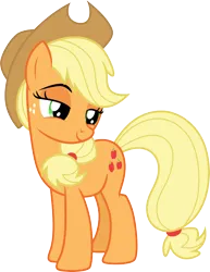 Size: 3000x3885 | Tagged: safe, artist:cloudy glow, derpibooru import, applejack, earth pony, pony, g4, applejack's hat, cowboy hat, female, hat, image, mare, png, solo, vector