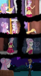 Size: 1280x2348 | Tagged: safe, artist:deannaphantom13, derpibooru import, button mash, sweetie belle, human, equestria girls, g4, alternate hairstyle, beauty and the beast, bedroom, belle, bench, clothes, comic, commission, cute, diasweetes, door, doorhandle, dress, duo, evening gloves, fall formal outfits, female, flower, flower in hair, garden, gloves, gown, grin, image, implied rarity, jpeg, long gloves, male, mirror, namesake, night, pondering, pun, ship:sweetiemash, shipping, sitting, smiling, sparkles, story included, straight, suit, surprised, thinking, visual pun, wardrobe, waving