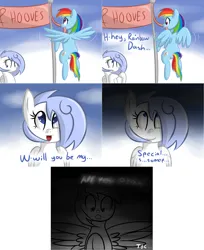 Size: 2562x3146 | Tagged: safe, artist:penguinpotential, derpibooru import, rainbow dash, oc, oc:frigid drift, pony, ask frigid drift, canon x oc, female, image, lesbian, png, sign