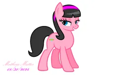 Size: 1486x908 | Tagged: safe, artist:matheusmattos75, derpibooru import, earth pony, pony, g4, female, image, png, rule 85, simple background, solo, the fairly oddparents, trixie tang, white background