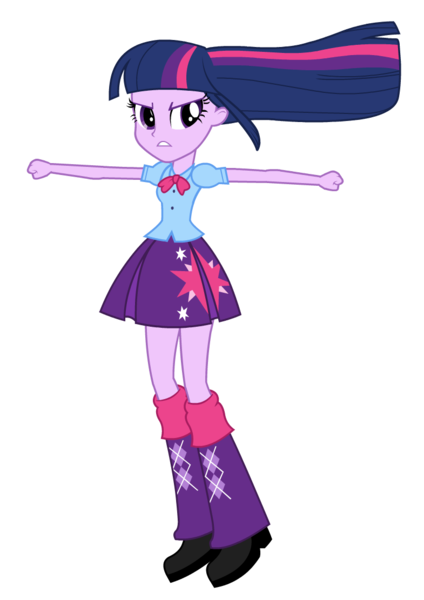 Size: 785x1111 | Tagged: safe, artist:cwt10101, derpibooru import, twilight sparkle, human, equestria girls, g4, female, image, png, simple background, solo, spread arms, transparent background, vector