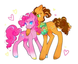 Size: 1280x1067 | Tagged: safe, artist:fhroggy, derpibooru import, cheese sandwich, pinkie pie, earth pony, pony, cheesepie, colored hooves, duo, female, heart, hooves, hug, image, male, mare, png, shipping, simple background, smiling, stallion, straight, transparent background