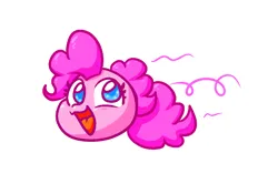 Size: 1130x749 | Tagged: safe, artist:zutcha, derpibooru import, pinkie pie, g4, ball, colored pupils, cute, diapinkes, female, image, inanimate tf, open mouth, open smile, png, smiling, solo, transformation