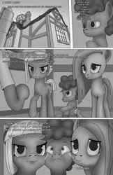 Size: 1989x3072 | Tagged: safe, artist:anonymousandrei, derpibooru import, cheese sandwich, li'l cheese, limestone pie, marble pie, earth pony, pony, comic:life of li'l cheese, g4, the last problem, aunt and nephew, cheek squish, colt, comic, derpibooru exclusive, father and child, father and son, female, foal, image, jpeg, male, mare, offscreen character, older limestone pie, older marble pie, pie family home, rock farm, squishy cheeks, stallion