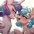 Size: 1200x1200 | Tagged: safe, ai content, anonymous prompter, derpibooru import, machine learning generated, cozy glow, princess flurry heart, alicorn, pegasus, pony, blushing, cozyheart, drool, drool string, duo, duo female, female, filly, foal, image, kissing, lesbian, lidded eyes, open mouth, png, ship:cozyheart, shipping, tongue out