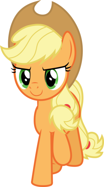 Size: 3000x5383 | Tagged: safe, artist:cloudy glow, derpibooru import, applejack, earth pony, g4, applejack's hat, cowboy hat, determined look, female, hat, image, png, simple background, smiling, solo, transparent background, vector