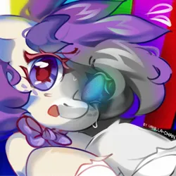 Size: 2048x2048 | Tagged: safe, artist:vanilla-chan, derpibooru import, oc, oc:maggie notton, unofficial characters only, earth pony, pony, bowtie, earth pony oc, female, high res, image, jpeg, looking at you, mare, necktie, open mouth, solo