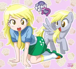 Size: 748x681 | Tagged: safe, artist:uotapo, color edit, derpibooru import, edit, editor:overlord 2, derpy hooves, human, pegasus, equestria girls, g4, colored, cute, image, jpeg, light skin, skin color edit