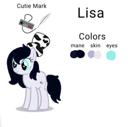 Size: 1098x1088 | Tagged: safe, artist:xflurrystarx3040, derpibooru import, oc, oc:lisa, unofficial characters only, earth pony, blue eyes, earth pony oc, image, nintendo, nintendo entertainment system, png, redesign, reference sheet