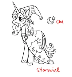 Size: 489x523 | Tagged: safe, derpibooru import, star swirl the bearded, pony, unicorn, g4, leak, concept art, horn, image, male, png, simple background, solo, stallion, white background