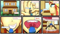 Size: 1187x673 | Tagged: safe, artist:donk-vore, derpibooru import, drool, drool string, endosoma, esophagus, female, giantess, image, jpeg, macro, mawshot, non-fatal vore, open mouth, oral invitation, saliva puddle, salivating, size difference, slimy, taste buds, vore, voreset shimmer