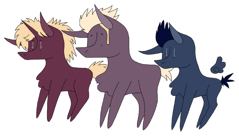 Size: 2176x1242 | Tagged: safe, artist:akita-t33th, derpibooru import, ponified, earth pony, pegasus, pony, unicorn, g4, billie joe armstrong, bisexual pride flag, chibi, crossover, green day, horn, image, mike dirnt, png, pride, pride flag, tre cool