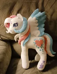 Size: 640x830 | Tagged: safe, artist:briarblue, derpibooru import, star catcher, pegasus, pony, g3, female, handmade, image, irl, jpeg, mare, photo, plushie, solo, three toned mane, two toned mane