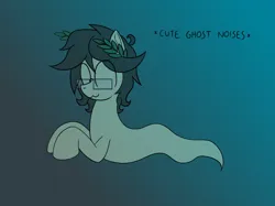 Size: 2667x2000 | Tagged: safe, artist:laurelcrown, derpibooru import, oc, oc:laurel crown, unofficial characters only, ghost, ghost pony, pony, undead, colored, cute, digital art, flat colors, image, jpeg, solo