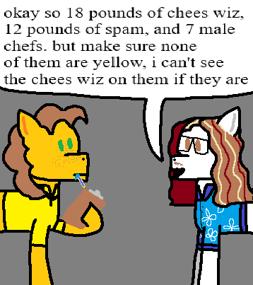 Size: 358x403 | Tagged: safe, artist:44nifty, derpibooru import, cheese sandwich, oc, oc:polka party, earth pony, pony, g4, 1000 hours in ms paint, brown eyes, brown mane, cheese whiz, clipboard, clothes, curly mane, duo, duo male, facial hair, father and child, father and son, flower shirt, freckles, glasses, green eyes, hawaiian shirt, image, male, master chief and luna hanging out, meme, moustache, pen, png, ponified celebrity, ponified music artist, ponified musician, shirt, spam (meat), stallion, voice actor joke, weird al yankovic, white coat, yellow coat, yellow shirt