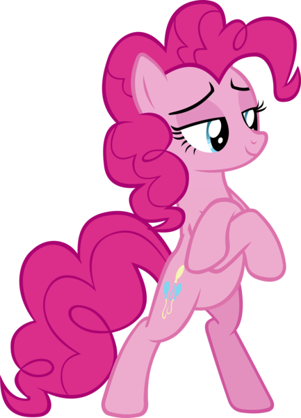 Size: 433x600 | Tagged: safe, artist:stevenracecars, derpibooru import, pinkie pie, earth pony, g4, bipedal, female, image, png, simple background, transparent background, vector