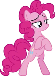 Size: 433x600 | Tagged: safe, artist:stevenracecars, derpibooru import, pinkie pie, earth pony, g4, bipedal, female, image, png, simple background, transparent background, vector