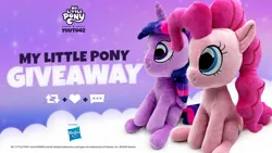 Size: 1200x675 | Tagged: safe, artist:youtooz, derpibooru import, twilight sparkle, twilight sparkle (alicorn), alicorn, earth pony, pony, duo, duo female, female, giveaway, image, jpeg, mare, meta, plushie, twitter, youtooz