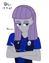 Size: 1800x2306 | Tagged: safe, artist:copy1234v2, derpibooru import, maud pie, human, equestria girls, g4, cambodia, clothes, football, image, jersey, png, simple background, solo, sports