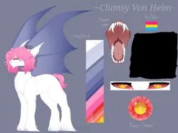 Size: 1638x1228 | Tagged: safe, derpibooru import, oc, oc:clumsy von heim, original species, pony, undead, vampire, closed species, image, male, png, reference sheet, stallion