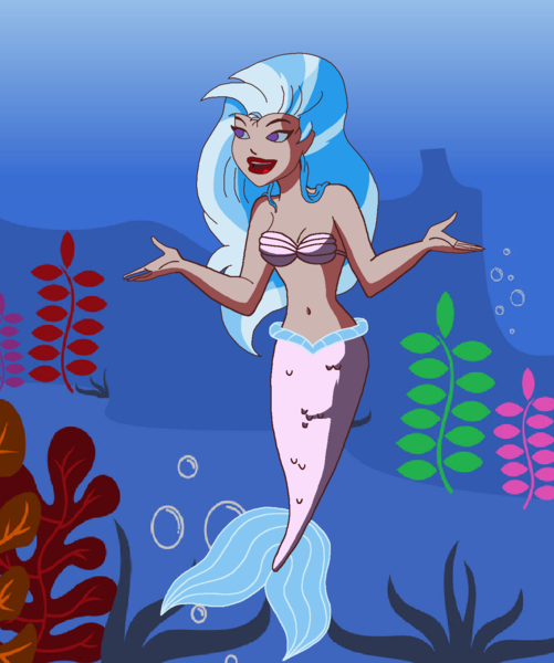 Size: 1344x1609 | Tagged: safe, artist:ocean lover, derpibooru import, edit, edited screencap, screencap, silverstream, human, mermaid, arms wide open, background, bare shoulders, beautiful, belly, belly button, blue hair, bra, clothes, fins, fish tail, human coloration, humanized, image, kelp, long hair, looking at something, mermaid tail, mermaidized, moderate dark skin, ms paint, ocean, png, pretty, purple eyes, seashell, seashell bra, seaweed, species swap, swimming, tail, tail fin, teenager, two toned hair, underwater, underwear, water