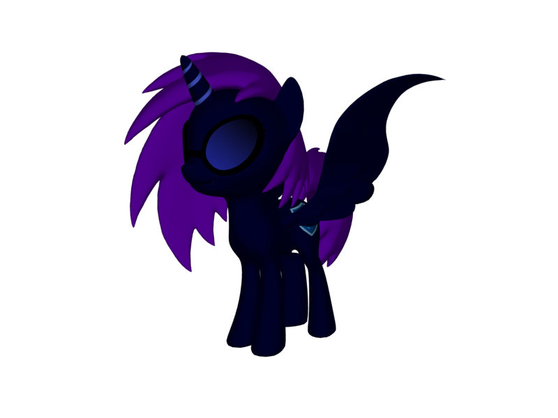 Size: 2000x1500 | Tagged: safe, artist:alexlayer, derpibooru import, editor:railpony, editor:taionafan369, oc, oc:nyx, ponified, alicorn, pony, pony creator, g4, 3d, 3d pony creator, female, horn, image, png, ponylumen, simple background, solo, spread wings, transparent background, vinyl's glasses, vinyl's hairstyle, wings