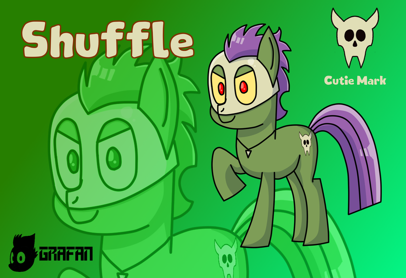 Size: 2000x1371 | Tagged: safe, artist:gradiusfanatic, derpibooru import, oc, oc:shuffle, unofficial characters only, earth pony, earth pony oc, image, male, png, skull, tribal pony