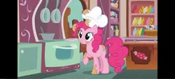 Size: 1600x720 | Tagged: safe, derpibooru import, pinkie pie, earth pony, g4, chef, chef's hat, female, hat, image, jpeg, solo