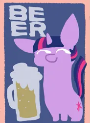 Size: 573x779 | Tagged: safe, artist:jargon scott, derpibooru import, twilight sparkle, pony, unicorn, g4, alcohol, beer, horn, image, long neck, mug, necc, png, solo, squatpony, twiggie, unicorn twilight