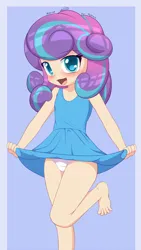 Size: 1800x3200 | Tagged: safe, artist:an-m, banned from derpibooru, ponybooru import, princess flurry heart, human, child, clothes, dress, feet, female, humanized, image, lolicon, panties, png, solo, solo female, underage, underwear, young