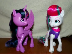 Size: 4608x3456 | Tagged: safe, derpibooru import, twilight sparkle, twilight sparkle (alicorn), zipp storm, alicorn, g4, g5, doll, duo, duo female, female, g4 to g5, generation leap, image, jpeg, photo, toy