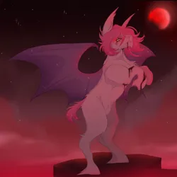 Size: 1170x1171 | Tagged: safe, derpibooru import, oc, oc:clumsy von heim, original species, pony, undead, vampire, vampony, blood moon, closed species, image, jpeg, male, moon, night, stallion